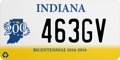 IN license plate 463GV