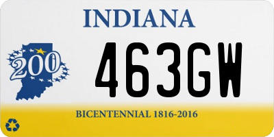 IN license plate 463GW
