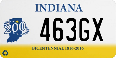 IN license plate 463GX