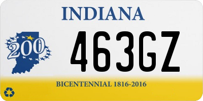 IN license plate 463GZ