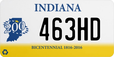 IN license plate 463HD