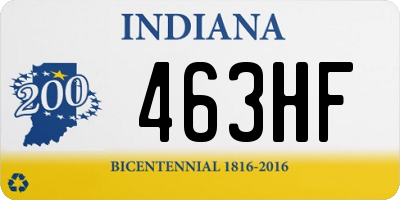 IN license plate 463HF