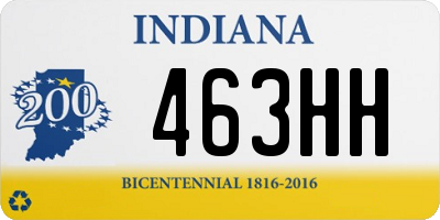 IN license plate 463HH