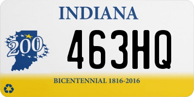 IN license plate 463HQ