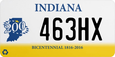 IN license plate 463HX