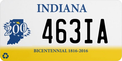 IN license plate 463IA