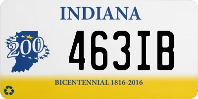 IN license plate 463IB