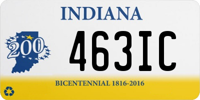 IN license plate 463IC