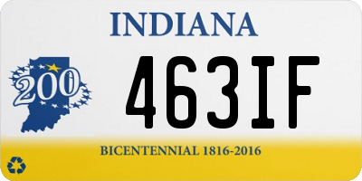 IN license plate 463IF
