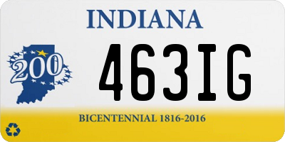 IN license plate 463IG