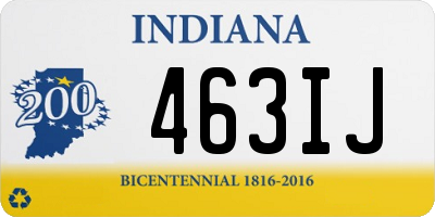 IN license plate 463IJ