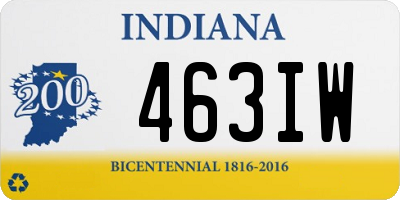 IN license plate 463IW