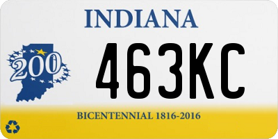 IN license plate 463KC