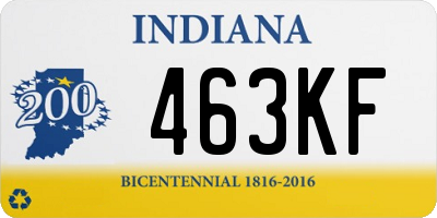 IN license plate 463KF