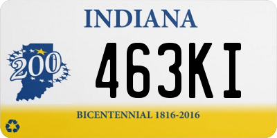 IN license plate 463KI