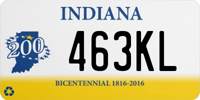 IN license plate 463KL