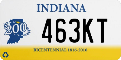 IN license plate 463KT