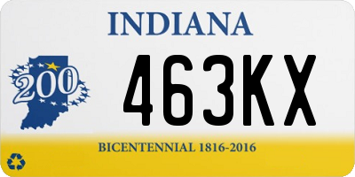 IN license plate 463KX