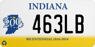 IN license plate 463LB