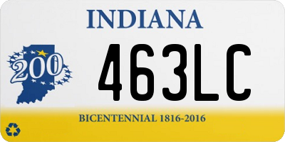 IN license plate 463LC