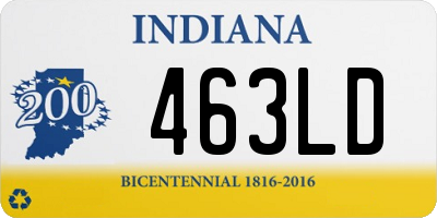 IN license plate 463LD