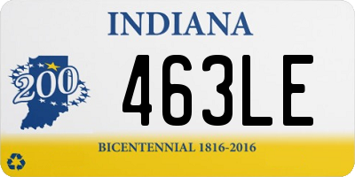 IN license plate 463LE