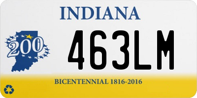 IN license plate 463LM