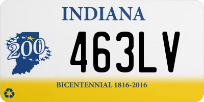 IN license plate 463LV