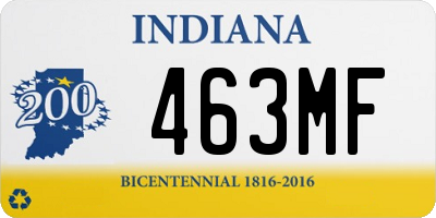 IN license plate 463MF