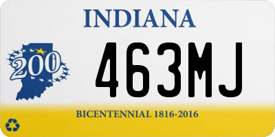 IN license plate 463MJ