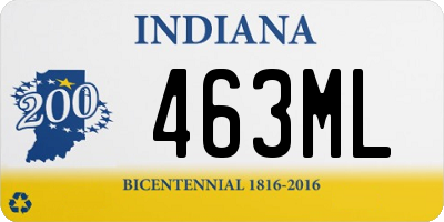 IN license plate 463ML