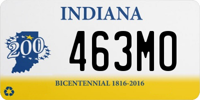 IN license plate 463MO
