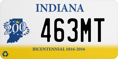 IN license plate 463MT