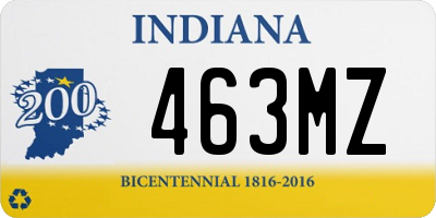 IN license plate 463MZ