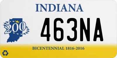 IN license plate 463NA