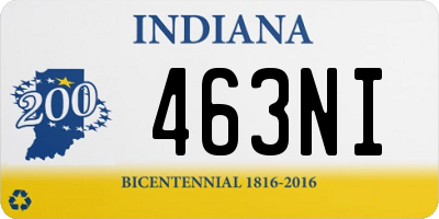 IN license plate 463NI