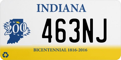 IN license plate 463NJ