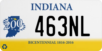 IN license plate 463NL