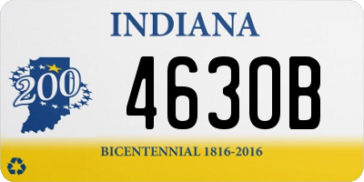 IN license plate 463OB