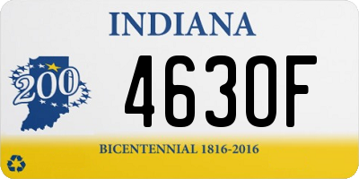 IN license plate 463OF