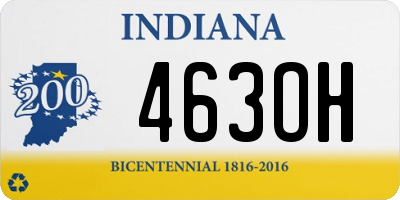 IN license plate 463OH