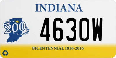 IN license plate 463OW