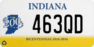 IN license plate 463QD