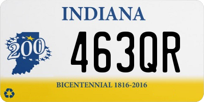 IN license plate 463QR