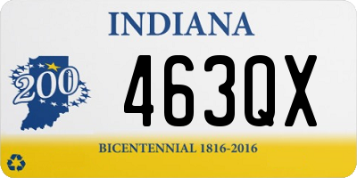 IN license plate 463QX