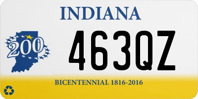 IN license plate 463QZ