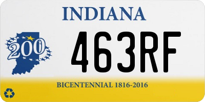 IN license plate 463RF