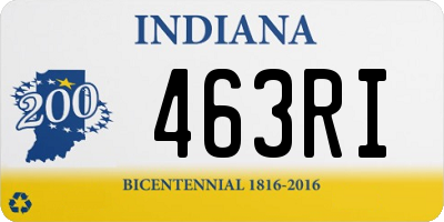 IN license plate 463RI