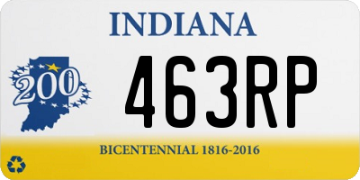 IN license plate 463RP