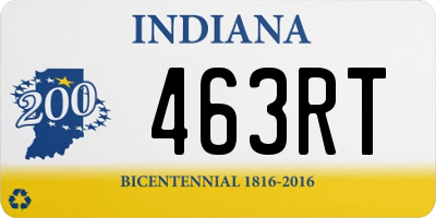 IN license plate 463RT